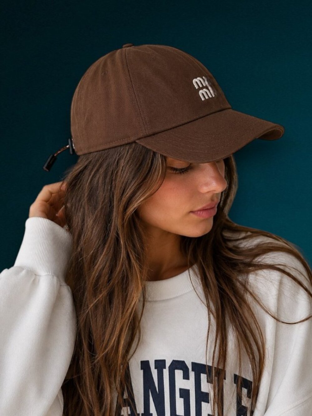 Unisex Brown Minimalist Adjustable Cap Streetwear Aesthetic Rope Strap Hat